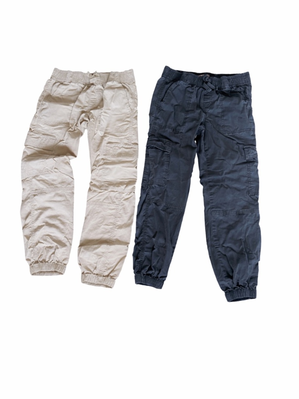 Girls Cargo Jogger Pants Size 12 Bundle (2 Pair) Beige & Gray